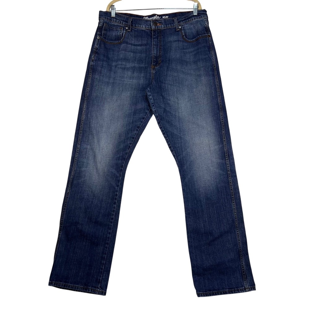 Wrangler Retro Relax Boot Jeans Mens 38x36 (38x35) Stretch Med Wash Western TALL